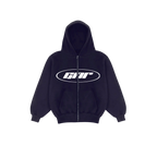 Hoodie zip boxy