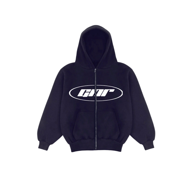 Hoodie zip boxy