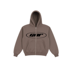 Hoodie zip boxy