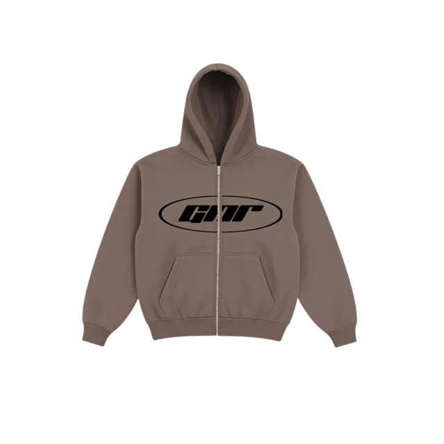 Hoodie zip boxy